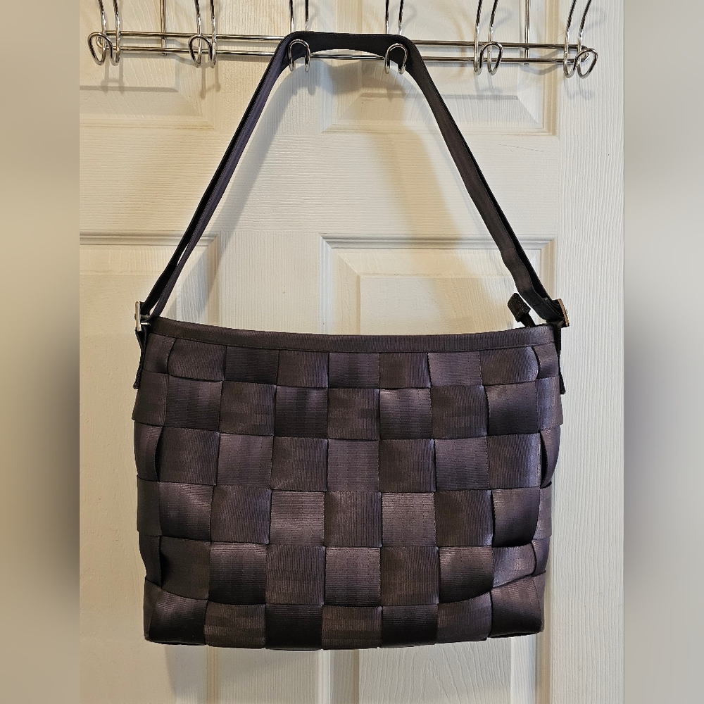 Harveys Woven Shoulder Bag in Deep Purple